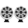 2 Kicker KMFC65 6.5" 195w White Marine LED Speakers+Surface Mount Pods 46KMFC65W (Renewed) view 2