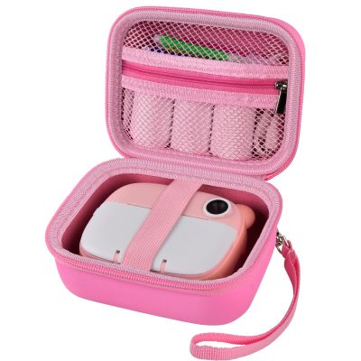 ANKHOH Case for GREENKINDER Kids Camera Instant Print/for MINIBEAR/for Gofunly Digital Video for Kids, Selfie Toddler Cameras Toys Storage Holder for Print Paper & 32G SD Card, Box Only (Pink)