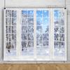 10x6.5ft Winter Backdrop Christmas Backdrops for Photography Window Snowy Wonderland New Year Background Family Gathering Party Banner Decorations Portrait Photo Booth Props view 1