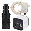 4K UHD 30fps HDMI USB Output Digital Industrial Microscope Camera & 200X C-Mount Lens Whit 56-LED Adjustable Ring Light view 1