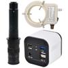 4K UHD 30fps HDMI USB Output Digital Industrial Microscope Camera & 300X C-Mount Lens Whit 56-LED Adjustable Ring Light view 1