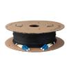 SpeedyFiberTX 2-Pack 250 Meter Short Boot LC to LC Outdoor Armored Fiber Patch Cable, Corning SMF-28 Singlemode 9/125um Ultra Optical Fiber, Duplex Black LSZH UV-Proof Cable Jacket view 1