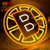 Ice Hockey Neon Sign,Boston Sports Hockey Team,Boston LED Sign,Sport Neon Lights,Hockey Light,Hockey Club Decor,Hockey Gifts for Boys,Boston Hockey Fans,Size 14.6 * 14.6 inches(XD100) view 2