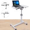 TFCFL Rolling Laptop Desk Stand Sofa Table Overbed Food Tray Rack Height Adjustable Laptop Notebook Desk Table Stand Bed Tray Home Office Computer Workstations view 4