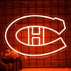 Ice Hockey Neon Sign,Sports Hockey Team,Ice Hockey LED Sign,Sport Neon Lights,Hockey Light,Hockey Club Decor,Hockey Gifts for Boys,Montreal Hockey Fans,Size 16.5 * 11.4 inches(XD101) view 1