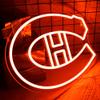 Ice Hockey Neon Sign,Sports Hockey Team,Ice Hockey LED Sign,Sport Neon Lights,Hockey Light,Hockey Club Decor,Hockey Gifts for Boys,Montreal Hockey Fans,Size 16.5 * 11.4 inches(XD101) view 2