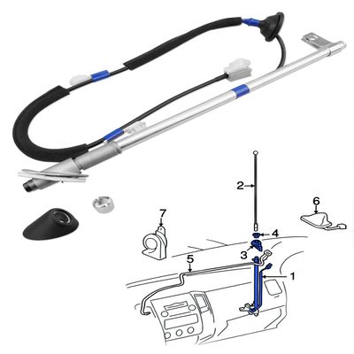 ANODZU Manual Antenna Assembly for Toyota Tacoma 2005-2015 - Includes Antenna Base, Cover, and Nut