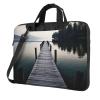 VTCTOASY Wood Jetty and Calm Lake Print Laptop Shoulder Bag With Shoulder Strap Briefcase Slim Computer Bag For Women Men 15.6 inch view 1