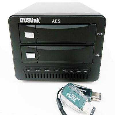 CSE4TB2SDG2 4TB SSD Single Key Mode 0 2-Bay RAID 0 256-bit AES USB-A 3.2 Gen 2/eSATA CipherShield FIPS 140-2 Level 2 HIPAA Hardware Encrypted External Drive