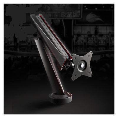 Monitor Desk Mechanical Spring Single Monitor Desk Mount 17"-32" Gaming Monitor Mount Stand Adjustable Monitor Arm Desk Mount with C-Clamp and Grommet Base Monitor Stand
