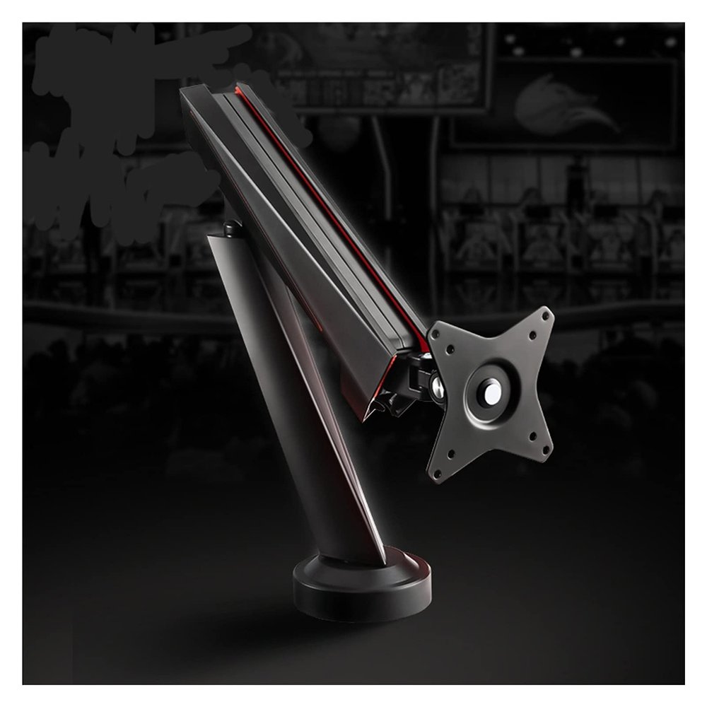 Monitor Desk Mechanical Spring Single Monitor Desk Mount 17"-32" Gaming Monitor Mount Stand Adjustable Monitor Arm Desk Mount with C-Clamp and Grommet Base Monitor Stand