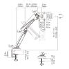 Monitor Desk Mechanical Spring Single Monitor Desk Mount 17"-32" Gaming Monitor Mount Stand Adjustable Monitor Arm Desk Mount with C-Clamp and Grommet Base Monitor Stand view 2