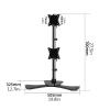 GLigeT Monitor Desk Dual Screen Monitor Stand Monitor Mount Stand Installed Vertically Up and Down 17"-27" Monitor Desk Mount, Each Arm Holds Up to 17.6 Lbs Monitor Stand (Size : C) view 2