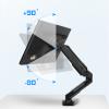 Monitor Desk Black Single Monitor Stand Arm Monitor Stand Mount with USB Interface 11.6-inch Height Adjustable Gas Spring Monitor Stand, Holds 4.4 to 14.3 Lbs Monitor Stand (Size : B) view 4