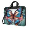 Animal Butterfly Print Laptop Shoulder Bag With Shoulder Strap Briefcase Slim Computer Bag For Women Men 15.6 inch view 1