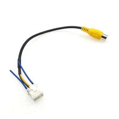 ImBros Car RCA Reversing Rear View Cable Adaptor Fit Compatible Car Stereo Rad1o DVD 10pin Rear View Backup Camera Cable Connector