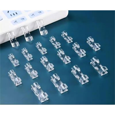 20 Pieces of Cable Clips, Non Punched self-Adhesive and Traceless Cable Clips, Office, Desktop, and car Wire Organizer (Extra Large Diameter 11mm (0.43in))