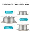Kokey-xy Tinned Copper Braided Cable Shielding Sleeve Metal Wire Loom Sheathing EMI RFI ESD Protector Grounding Mesh Flat Tubular Expandable 3/4" W(0.48" ID)-16FT view 3