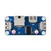 TUOPUONE Ethernet/USB HUB HAT (B) Compatible with Raspberry Pi Series 1x RJ45 Ethernet Port 3X USB 2.0 Ports view 2