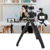 Travel Tabletop Tripod, Extendable Camera Portable Webcam Tripod Stand Holder with 360 Rotating Ball Head 1/4In Screws, Mini Desktop Tripod Selfie Stick for DSLR Phones Video view 4