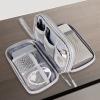 Cuifati Travel Cable Organizer Pouch Portable Double Layers Nylon Electronics Organizer for Cord, Charger, Phone, Earphone view 2