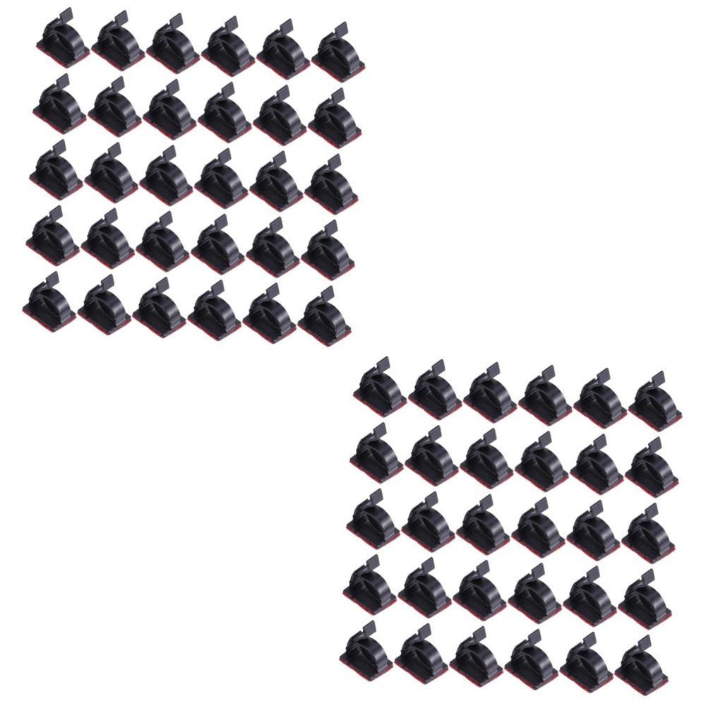 PartyKindom 200pcs Cable Wire Holder Self-Adhesive Cable Management Clip Cord Organizers for Desk Kitchen