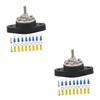PartyKindom 2sets Terminal Block Distribution Bus Bar for Automotive Rv Boat Junction Post Terminals for Wiring view 1