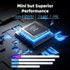 CyberGeek Nano A1 Mini PC Desktop Computer, Intel 12th Alder Lake N100 (up to 3.4GHz), Micro PC 8GB DDR4 RAM 128GB PCIe SSD, Small Computer with 4K Dual HDMI/USB3.0/WiFi 6/BT5.2/RJ45/VESA Office/Home view 2