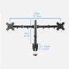 GLigeT Monitor Arm Gas 10"-27" Dual Monitor Mount Arm 15.7 Inch Height-Adjustable Monitor Desk Mount Adjustable Vesa Mount Desk Stand with Clamp and Grommet Base Monitor Desk Mount view 2