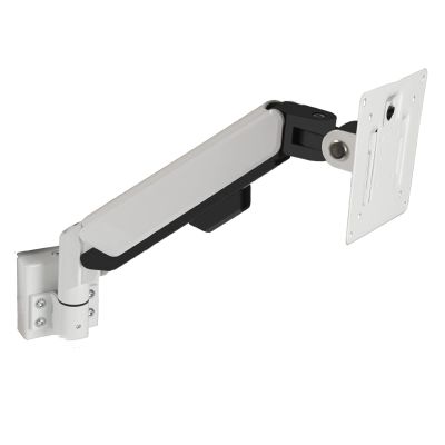 GLigeT Monitor Arm Gas Monitor Mount Stand Wall-Mounted Single Monitor Mount 10"-32" Height-Adjustable Gas Spring Monitor Arm, Holds 4.4 to 19.8 Lbs Monitor Desk Mount (Color : White)