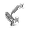 GLigeT Monitor Arm Gas Dual Screen Monitor Stand Mechanical Spring Monitor Desk Mount Stand Height-Adjustable Monitor Arm Desk Mount with 2 USB Ports, Fits 17"- 27" Screen Monitor Desk Mount view 1