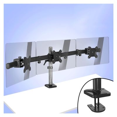 GLigeT Monitor Arm Gas Triple Monitor Stand 17"-27" Three LCD Screens Monitor Desk Mount, Height/Tilt/Rotation Adjustable, Each Arm Holds Up to 17.6 Lbs Monitor Desk Mount (Size : C)