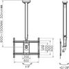 LXXW Ceiling TV Mount Adjustable Ceiling TV Mount Bracket for 32-75inch Flat Screen TVs for Most TVs (Color : White) view 2