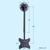 LXXW Tilt Swivel Telescopic TV Bracket TV Wall Mount Ceiling Mount Tv Bracket Flip Down for Most TVs (Size : 1.5m) view 2