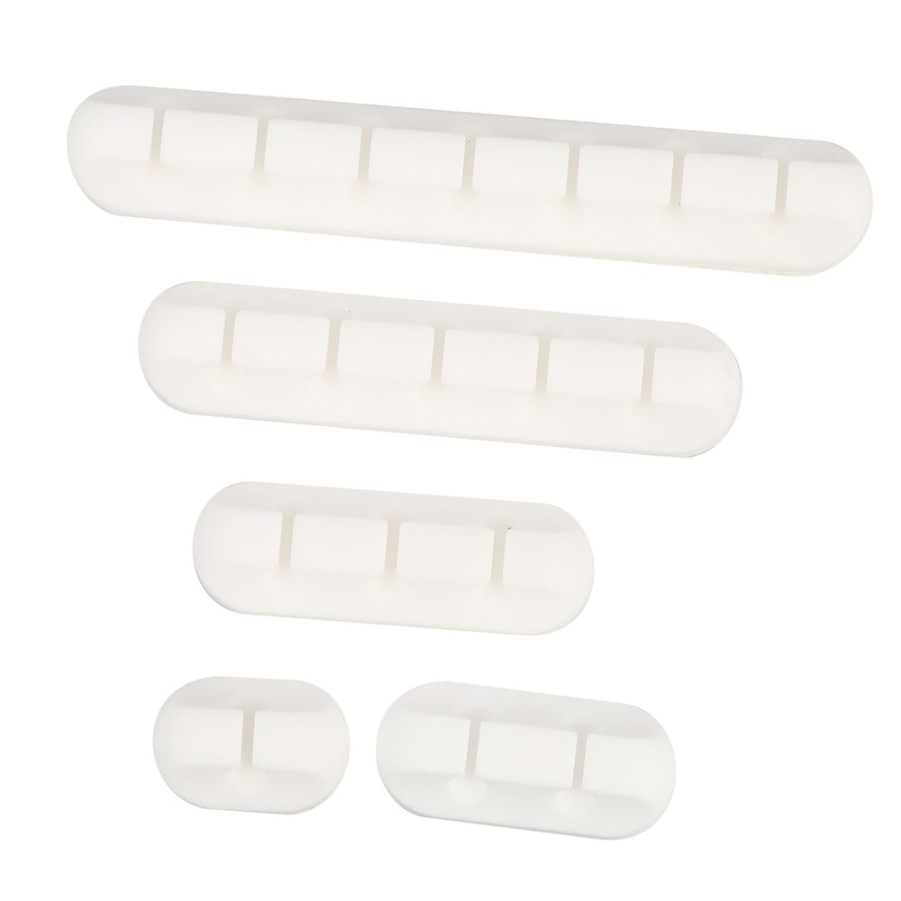 PartyKindom 2 Sets Multipurpose Cable Retainers Wire Holders for Desk Silicone Cable Organizers