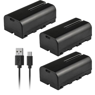 Kastar NP-F570T USB-C Battery 3-Pack Replacement for ZEAPON PONS Motorized Pan Head, Glide Gear PTH 360 Video Camera Smartphone Wireless Motorized Pan and Tilt Tripod Head
