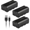 Kastar NP-F570T USB-C Battery 3-Pack Replacement for ZEAPON PONS Motorized Pan Head, Glide Gear PTH 360 Video Camera Smartphone Wireless Motorized Pan and Tilt Tripod Head