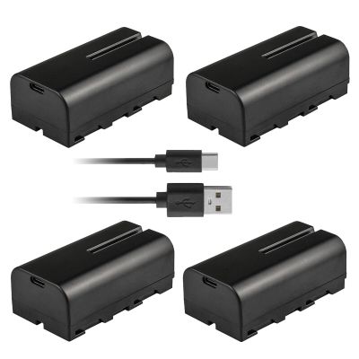 Kastar NP-F570T USB-C Battery 4-Pack Replacement for NEEWERR RGB450 RGB480 RGB530 530 PRO RGB650 RGB660, Yongnuo YN216 YN300 YN300-III YN600 YN600L II YN360IV YN900 YN900 II YN1200 LED Video Light
