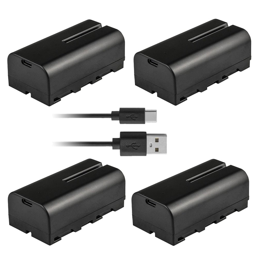 Kastar NP-F570T USB-C Battery 4-Pack Replacement for NEEWERR RGB450 RGB480 RGB530 530 PRO RGB650 RGB660, Yongnuo YN216 YN300 YN300-III YN600 YN600L II YN360IV YN900 YN900 II YN1200 LED Video Light