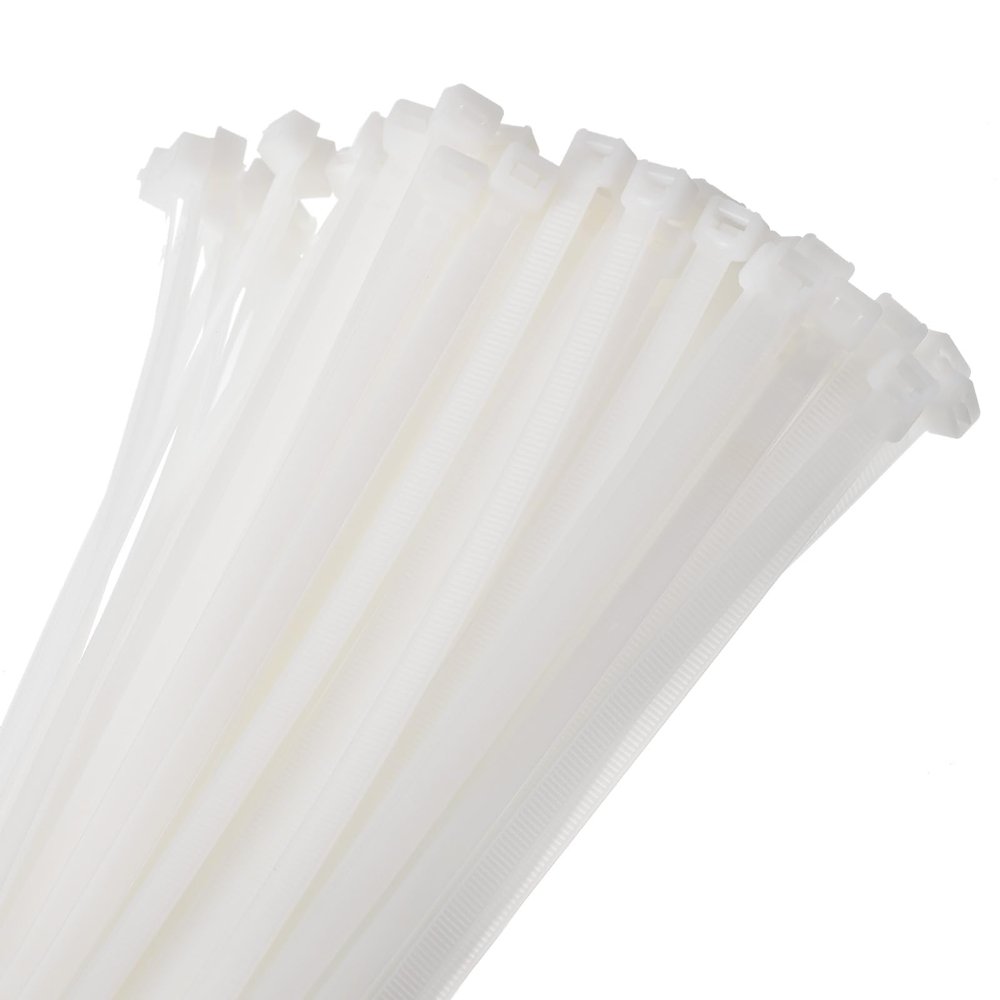 MECCANIXITY 50pcs 30 Inch 176 Lbs Cable Zip Ties Self-Locking Extra Long Nylon Cable Tie Wraps 3/8" for Cord Management, White