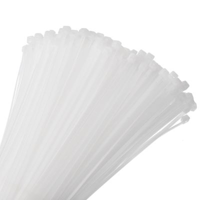 MECCANIXITY 200pcs 10 Inch 40 Lbs Cable Zip Ties Self-Locking Long Nylon Cable Tie Wraps 3/16" for Cord Management, White