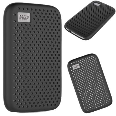 BUCCQTR Silicone Case Sleeve Soft Protective Cover Compatible with WD My Passport SSD Portable External Hard Drive 500G/1T/2T/4T (Black)