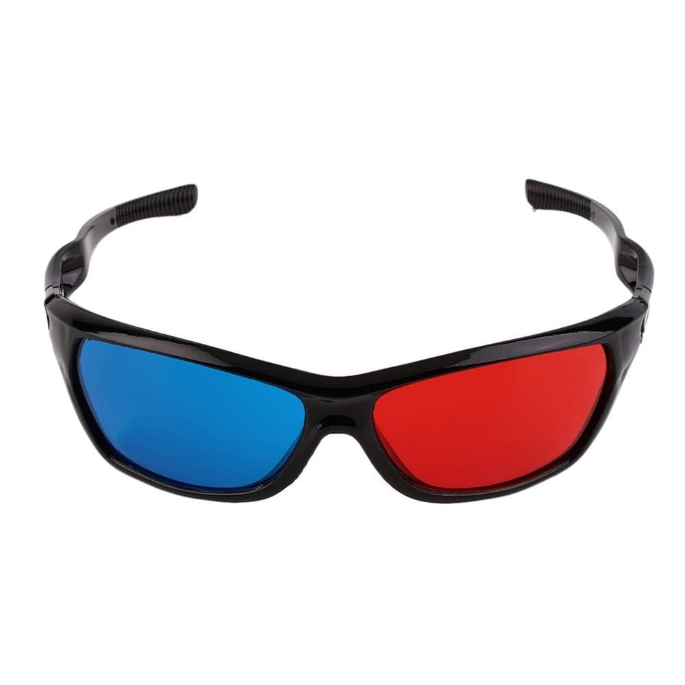 Calsgkspray Red Blue Eyeglass Adult Black Frame Red Blue 3D Glasses for Dimensional Anaglyph Movie Accessories Game Black Televisions and Video