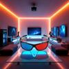 Calsgkspray Red Blue Eyeglass Adult Black Frame Red Blue 3D Glasses for Dimensional Anaglyph Movie Accessories Game Black Televisions and Video view 2