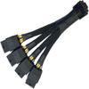 15cm 16Pin GPU Cable to 4X 8 Pin 12VHPWR 90 Adapter, PCIe 5.0 Extension Sleeved Adapter for RTX 4090 4080 Graphic Card view 1