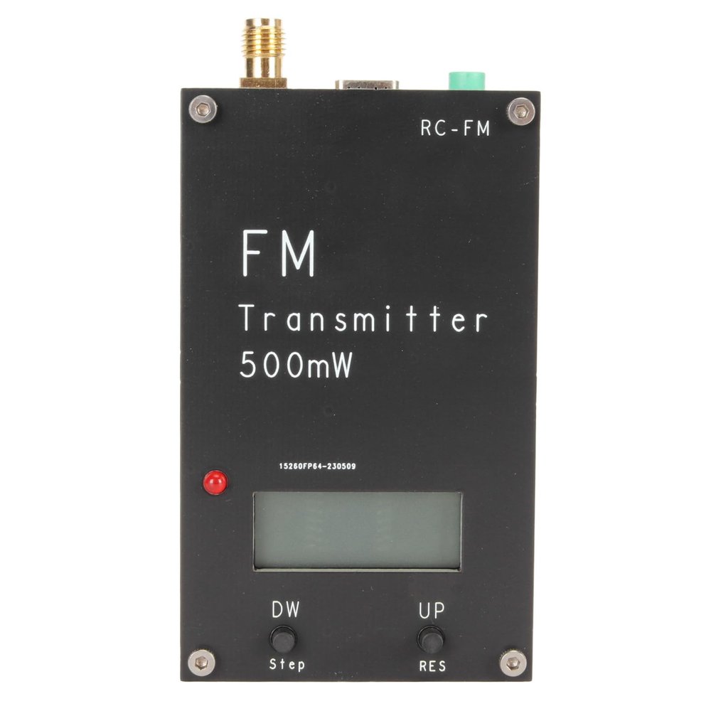 Digital FM Transmitter Module, 2000M 500mW FM Stereo Transmitter with LCD Screen, Stereo Sound, 3.5mm Connector, USB C Port, for Small FM Radio Station