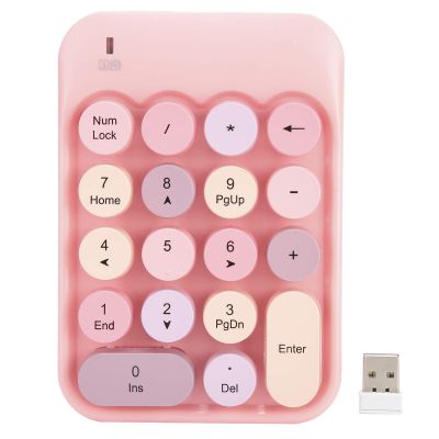 FOSA 18 Keys Mini Numeric Keyboard, Portable Number Pad USB Receiver Compact Silent Numeric Keyboard Financial Accounting Keyboard Extensions,for Laptop Desktop PC ()