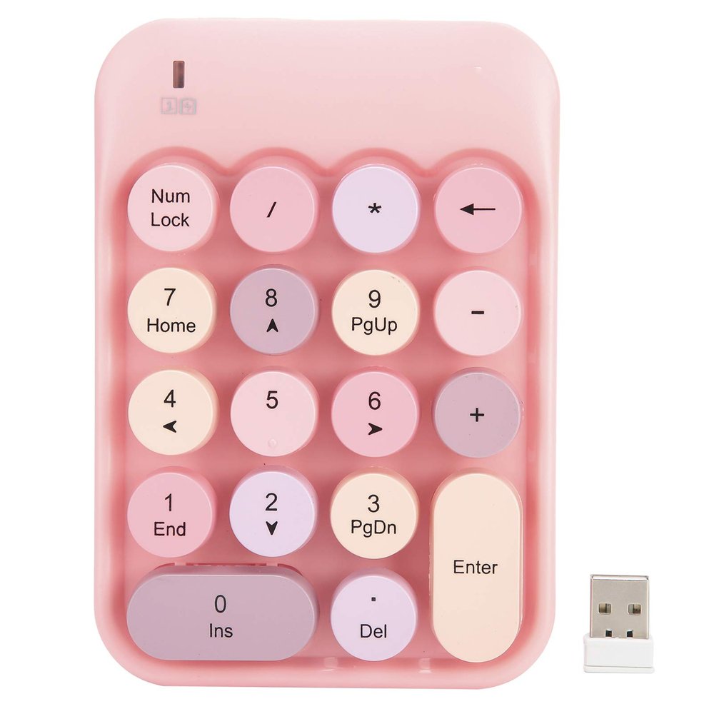 FOSA 18 Keys Mini Numeric Keyboard, Portable Number Pad USB Receiver Compact Silent Numeric Keyboard Financial Accounting Keyboard Extensions,for Laptop Desktop PC ()