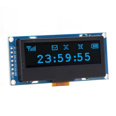 gernie Digital Screen Board, Multifunctional Compact Size 128 X 32 Resolution 2.23 Inch Screen Module 3.3V SPI I2C Interface for Automation Equipment (MRC162B Blue Display), gernie47ua8t3nvm-12