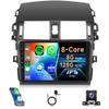 8Core 8G+128G for Toyota Corolla 2009-2013 Android 15 Car Stereo Carplay Android Auto, Rimoody 9 Inch QLED capacitive Screen with Bluetooth 5.0 FM/AM/RDS DSP-36 GPS WiFi Mirror Link Backup Camera view 1